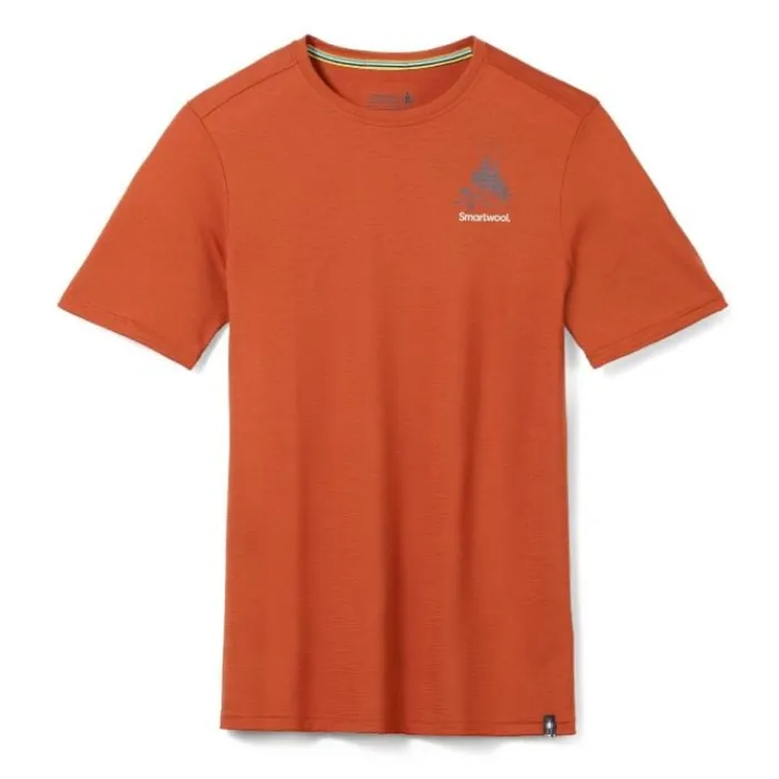 Smartwool T-shirt Et Manches Longues Running^Wilderness Summit Short Sleeve Graphic Tee Slim Fit Orange