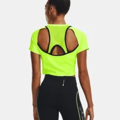 Under Armour T-shirt Et Manches Longues Running^Run Anywhere Crop SS Jaune