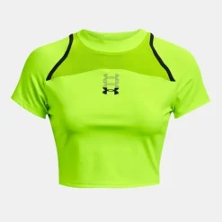 Under Armour T-shirt Et Manches Longues Running^Run Anywhere Crop SS Jaune