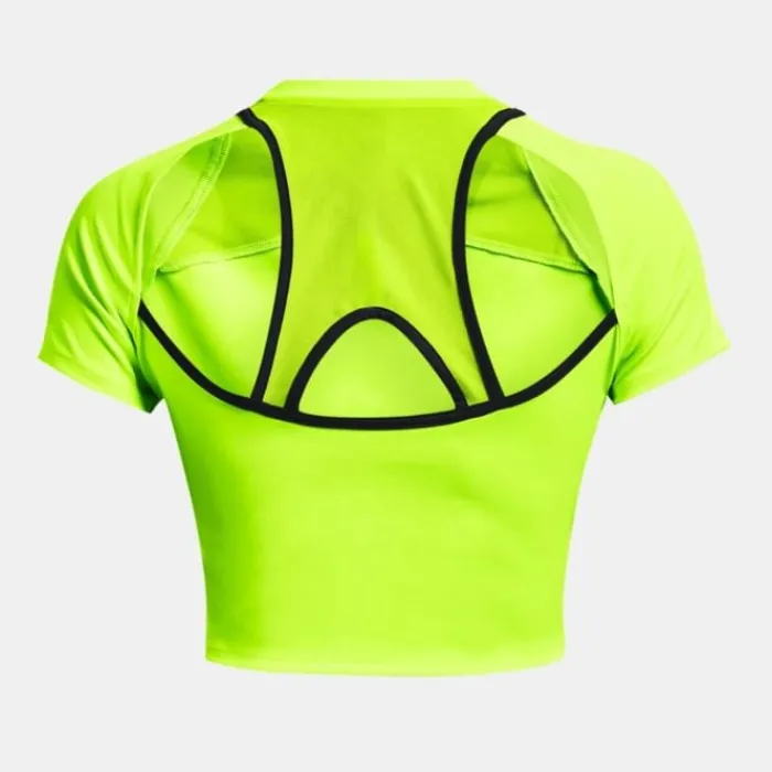 Under Armour T-shirt Et Manches Longues Running^Run Anywhere Crop SS Jaune