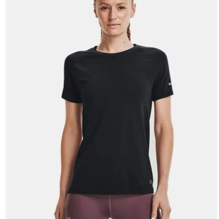 Under Armour T-shirt Et Manches Longues Running^Seamless Run Short Sleeve Noir
