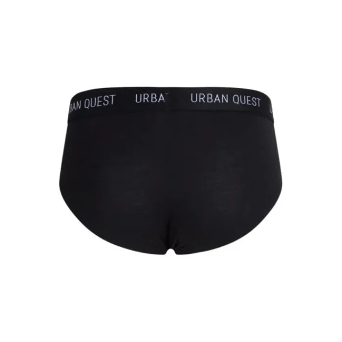 Urban Quest Sous Vetement Sport^Bamboo Brief 3-Pack Noir