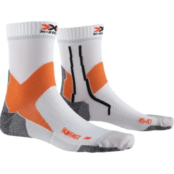 X-Bionic Chaussettes|Chaussettes Running^Run Fast 4.0 Sock Blanc