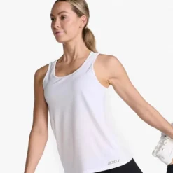 2XU T-shirt Et Manches Longues Running^Aero Singlet Blanc