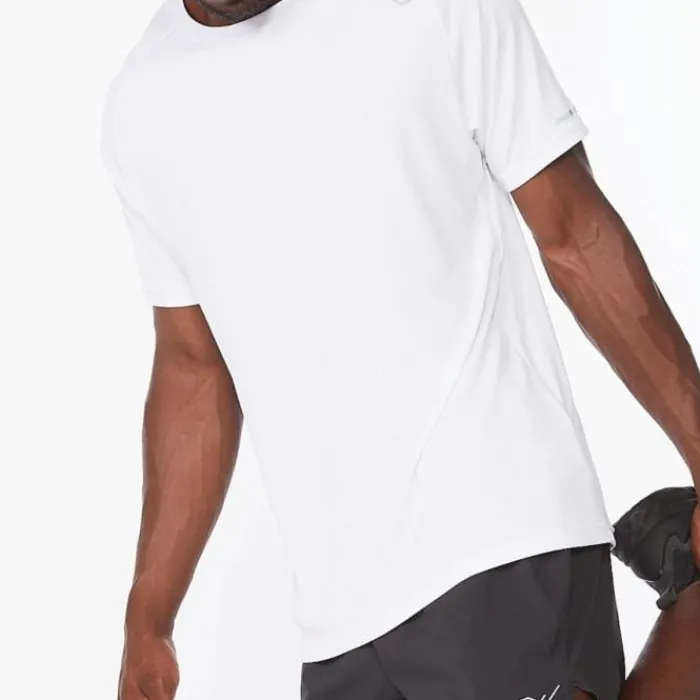 2XU T-shirt Et Manches Longues Running^Aero Tee Blanc