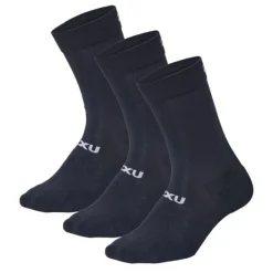 2XU Chaussettes|Chaussettes Running^Crew Socks 3 Pack Noir