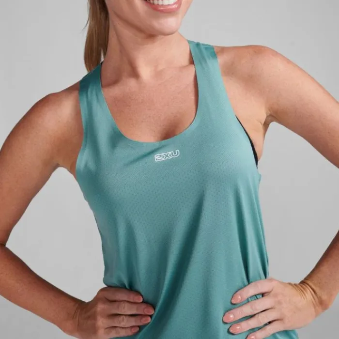 2XU T-shirt Et Manches Longues Running^Light Speed Tech Singlet Vert