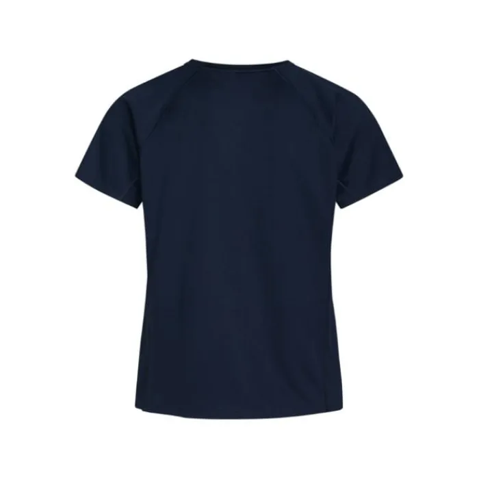 Zebdia T-shirt Et Manches Longues Running^Chest Print Sports SS Tee Bleu