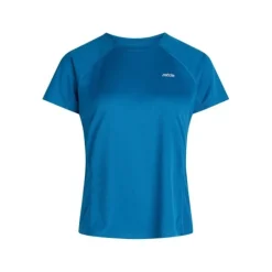Zebdia T-shirt Et Manches Longues Running^Chest Print Sports SS Tee Bleu