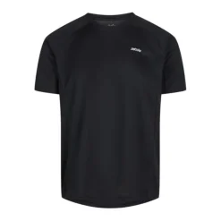 Zebdia T-shirt Et Manches Longues Running^Chest Print Sports SS Tee Noir