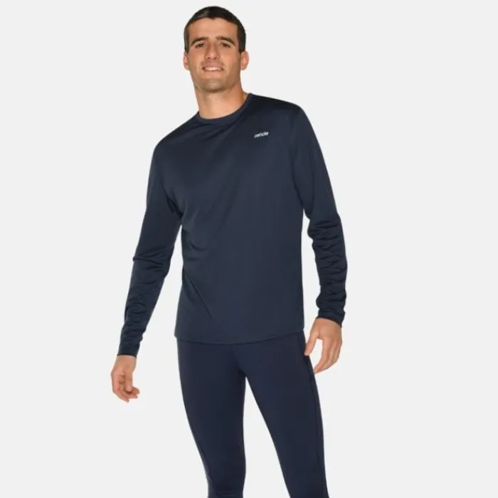 Zebdia T-shirt Et Manches Longues Running^Sports LS Tee Bleu