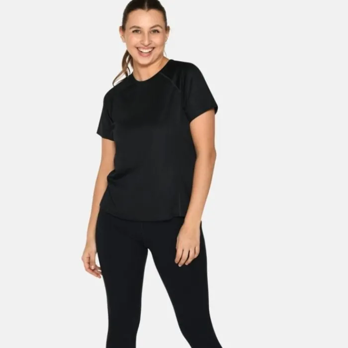 Zebdia T-shirt Et Manches Longues Running^Sports SS Tee Noir