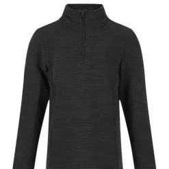Zigzag T-shirt Et Manches Longues Running^Pineapple Melange Half Zip Waffle Midlayer Noir